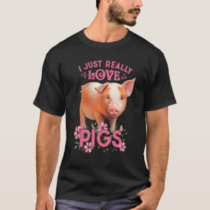 Ich habe nur wirklich Liebe Schweine Okay Niedlich T-Shirt