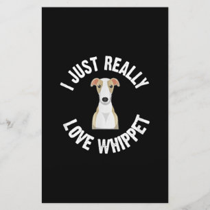 Ich habe nur wirklich Liebe Whippet Hund - Süße Ti Briefpapier