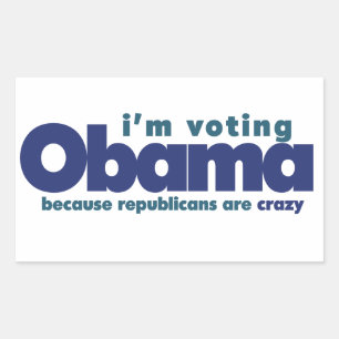 Ich habe OBAMA gewählt Rechteckiger Aufkleber