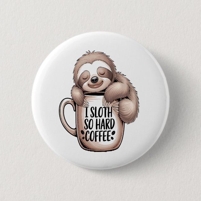 Ich habe ohne Kaffee gekocht Button (Vorderseite)