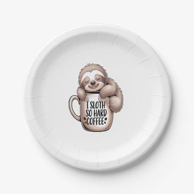 Ich habe ohne Kaffee gekocht Pappteller (Vorderseite)