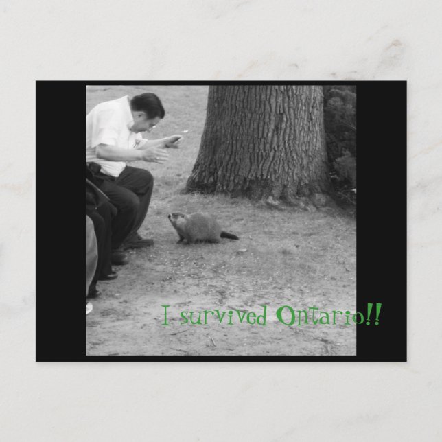 Ich habe Ontario überlebt!! Postkarte (Vorderseite)