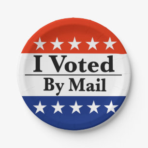 Ich habe per Post abgestimmt Pappteller