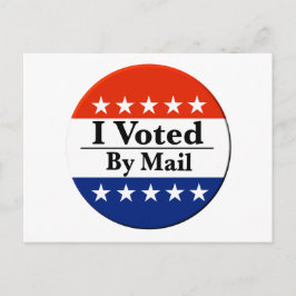Ich habe per Post abgestimmt Postkarte