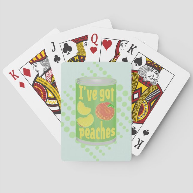 Ich habe Pfirsiche got Spielkarten (Rückseite)