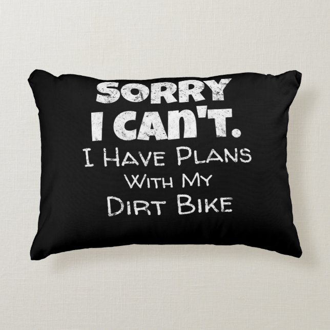 Ich habe Pläne mit meinem Dirt-Bike-Geschenk Dekokissen (Vorderseite)