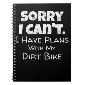 Ich habe Pläne mit meinem Dirt-Bike-Geschenk Notizblock