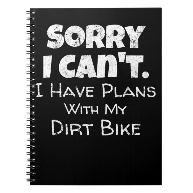 Ich habe Pläne mit meinem Dirt-Bike-Geschenk Notizblock (Vorderseite)