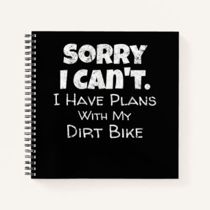 Ich habe Pläne mit meinem Dirt-Bike-Geschenk Notizbuch