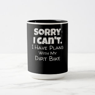 Ich habe Pläne mit meinem Dirt-Bike-Geschenk Zweifarbige Tasse