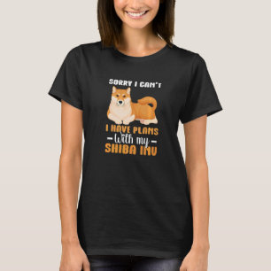 Ich habe Pläne mit meinem Shiba-Inu-Hundetier T-Shirt