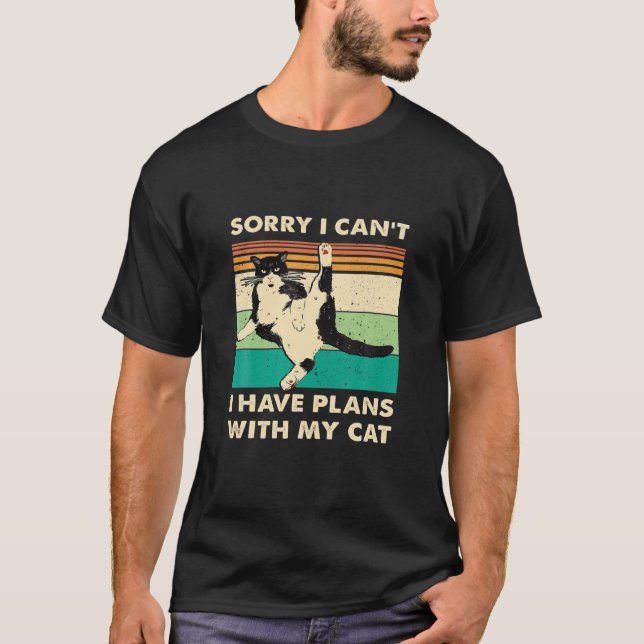 Ich habe Pläne mit meinen Katzen Funny Cat Liebhab T-Shirt (Vorderseite)