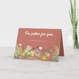 Ich habe Pollen für dich Valentinstag-Karte Dankeskarte