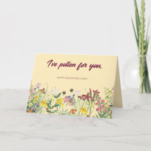 Ich habe Pollen für dich Valentinstag-Karte Dankeskarte
