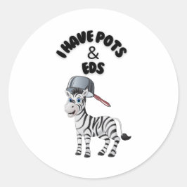 ICH HABE POTS & EDS RUNDER AUFKLEBER