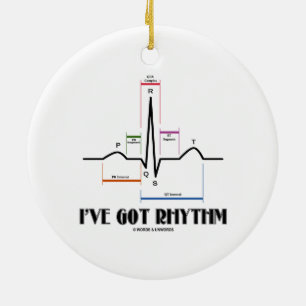 Ich habe Rhythm Got (EKG/EKG Heartbeat) Keramikornament