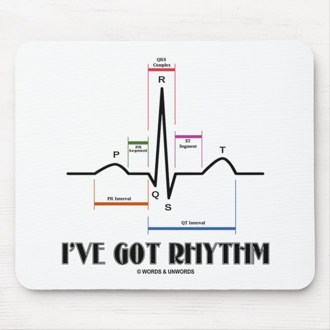 Ich habe Rhythm Got (EKG/EKG - Oldgate Lane Kontur Mousepad (Vorne)