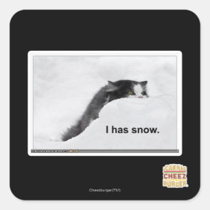 Ich habe Schnee. Quadratischer Aufkleber