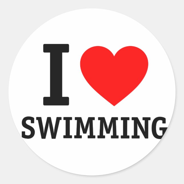 Ich habe Schwimmen gehört Runder Aufkleber (Vorderseite)