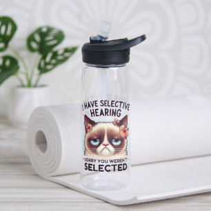 Ich habe selektives Gehör, lustiges Katzenliebhabe Trinkflasche