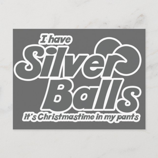 Ich habe Silberbälle. Weihnachten ist in meinen Ho (Vorderseite)