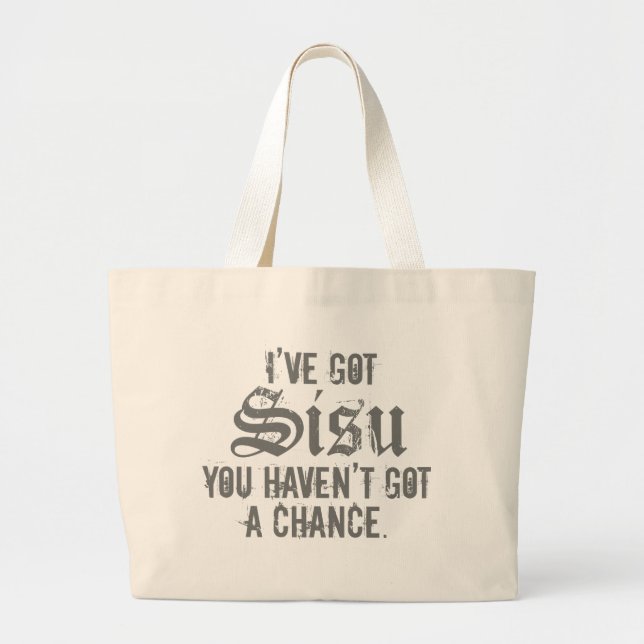 Ich habe Sisu 3 Tunnel-bohrwagenTaschen-Tasche Jumbo Stoffbeutel (Vorne)