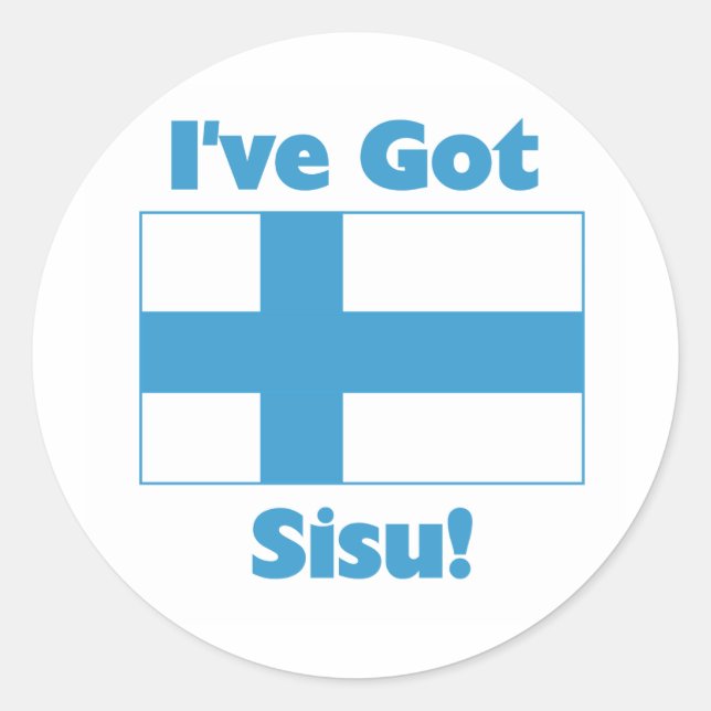 Ich habe Sisu Runder Aufkleber (Vorderseite)