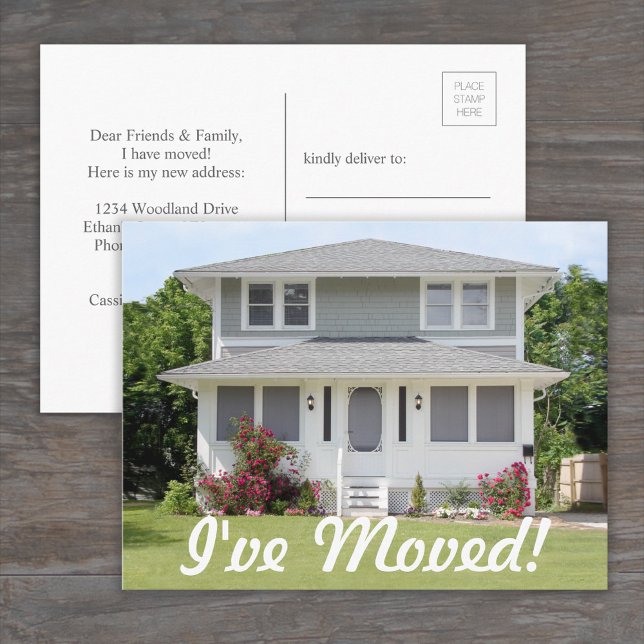 Ich habe Skript Neue Zuhause Foto Änderung der Adr Ankündigungspostkarte (Von Creator hochgeladen)