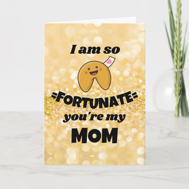 Ich habe so viel Glück, dass du meine Mutter Day C Dankeskarte (Vorderseite)