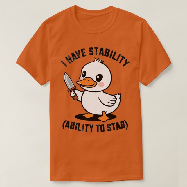 ich habe Stabilität Fähigkeit 3 zu stechen T-Shirt (Design vorne)