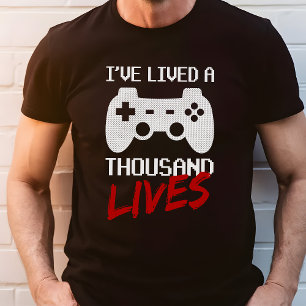 Ich habe tausend Leben Video Gamer Tri-Blend Shirt