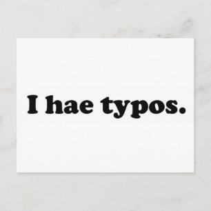 Ich habe Tippfehler - schwarz Postkarte