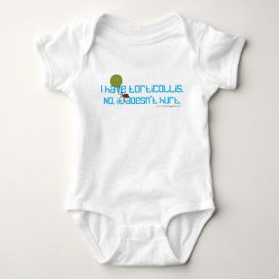 Ich habe Torticollis. Nein, verletzt er nicht Baby Strampler