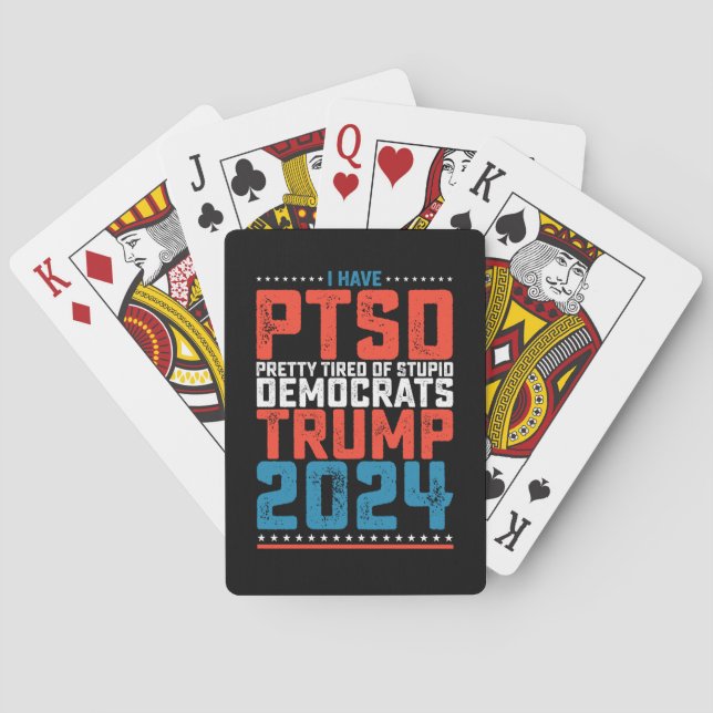 Ich habe Trump 2024 Hübsch satt. Spielkarten (Rückseite)