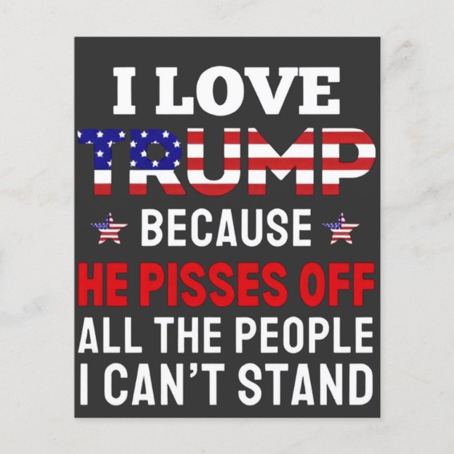 "Ich habe Trump Liebe, weil er alle Menschen absch Flyer (Vorne)