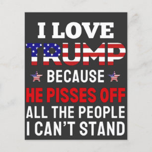"Ich habe Trump Liebe, weil er alle Menschen absch Flyer