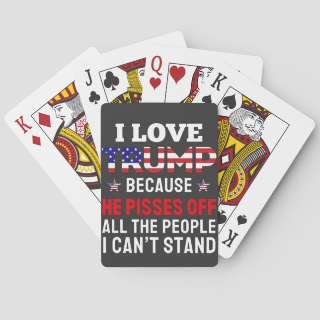 "Ich habe Trump Liebe, weil er alle Menschen absch Spielkarten (Rückseite)