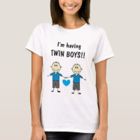 Ich habe TWIN BOYS Adorable Strichmännchen Boys