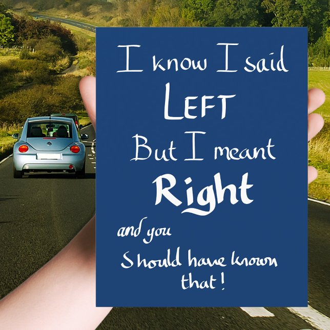 Ich habe Verlassen Zitat zum Autofahren Postkarte (Funny car driving quote postcard handwriting typography )