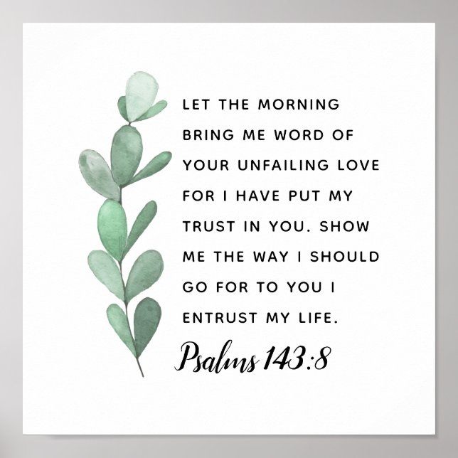 Ich habe Vertrauen in Ihre Schrift Poster (Vorne)