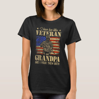 Ich habe Veteran und Großvater amerikanische Flagg T-Shirt