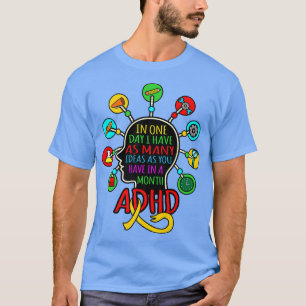 Ich habe viele Ideen ADHD Awareness Orange Ribbon T-Shirt