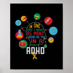 Ich habe viele Ideen und Bewusstsein Komfort Farbe Poster