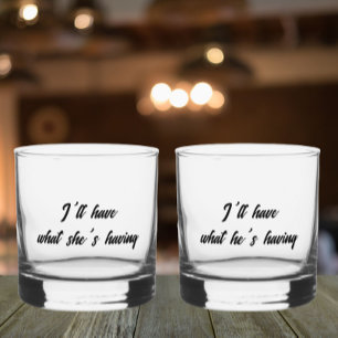 Ich habe, was er hat, ein lustiges Skript Whiskyglas