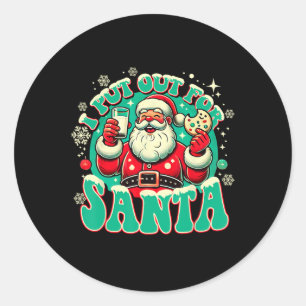Ich habe Weihnachten für den Weihnachtsmann Weihna Runder Aufkleber