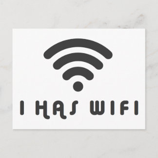 ICH HABE WIFI INTERNET POSTKARTE