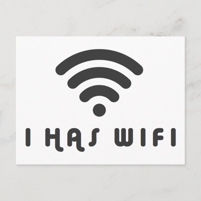 ICH HABE WIFI INTERNET POSTKARTE (Vorderseite)