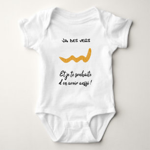 Ich habe Würmer, und ich wünsche dir, dass du auch Baby Strampler