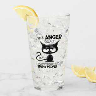 Ich habe Wutprobleme Lustiges Katzenliebhaber-Gesc Glas