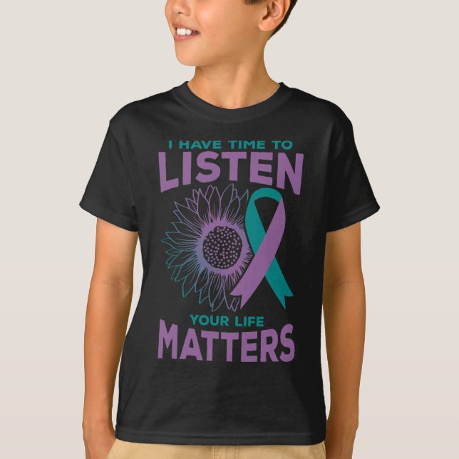 Ich habe Zeit, dem Selbstmordbewusstsein zu lausch T-Shirt (Vorderseite)